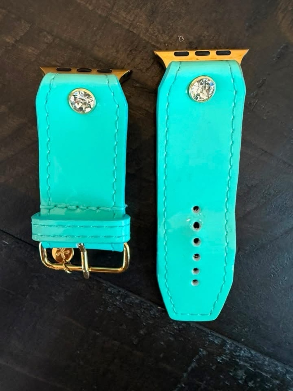 Luxe Audrey Patent Leather Watch Band with matching Gracie bracelet